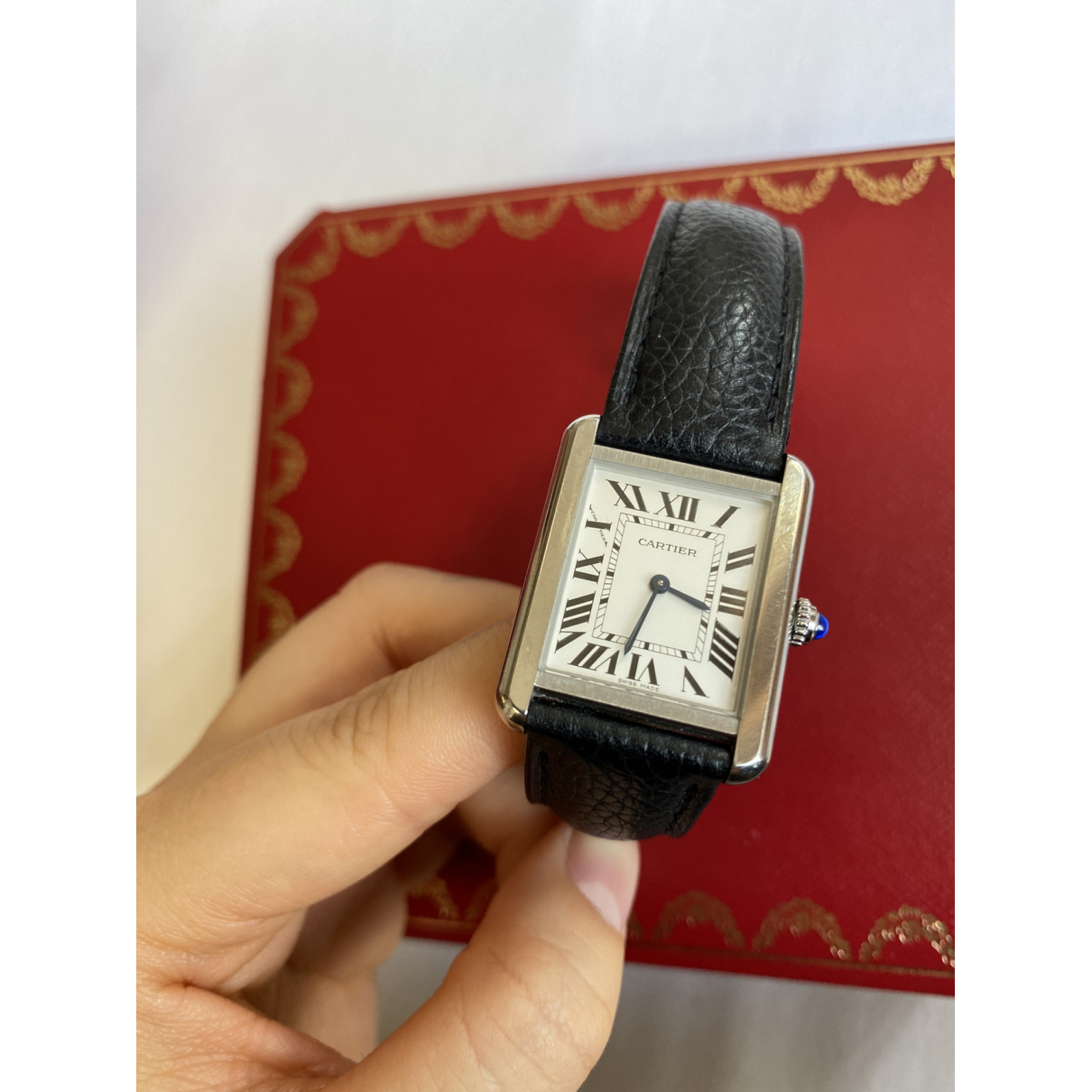 Tank solo watch Cartier White in Steel 